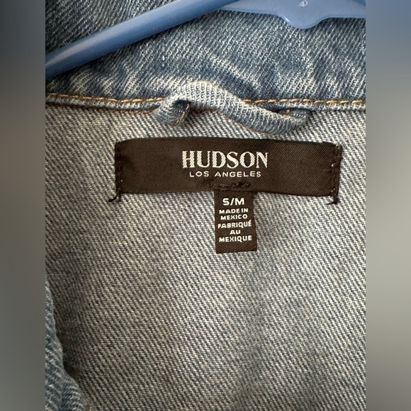 Hudson Jeans Denim Trucker Jacket S/M Color Blue - Picture 5 of 9